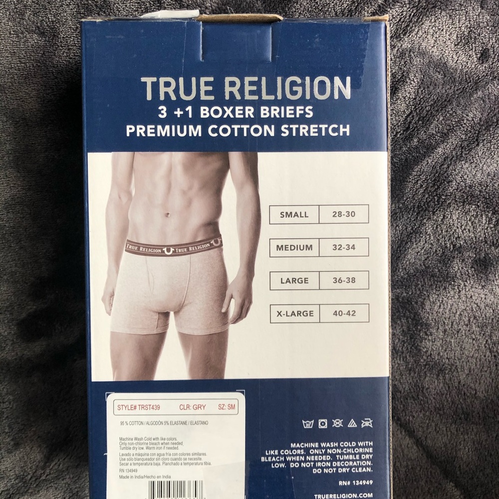 True Religion 4 Pack Boxer Briefs Large - Picture 3 of 3